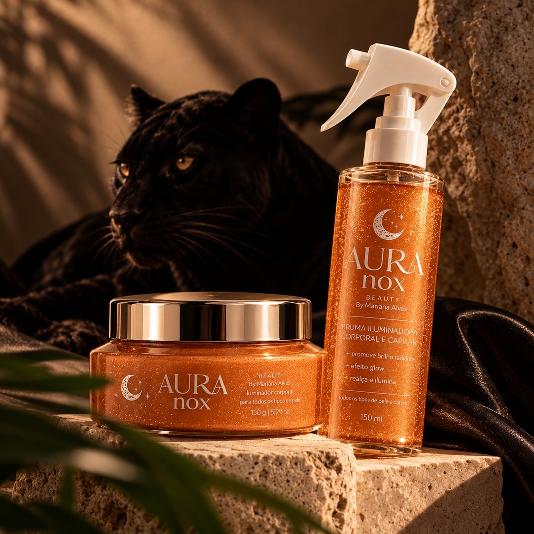 Kit Aura Nox com pantera negra ao fundo